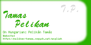tamas pelikan business card