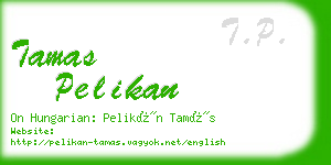 tamas pelikan business card